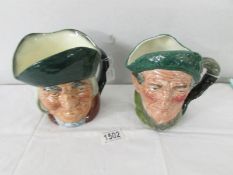 2 Royal Doulton character jugs, 'Auld Mac', D5823 and 'Toby Philpots'.