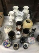 A mixed lot of China (mainly vases and ginger jars)