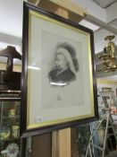 A signed and dated portrait of Queen Victoria.