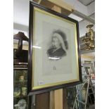 A signed and dated portrait of Queen Victoria.