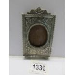 A 19th century French silver photo frame (missing back stand).