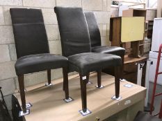 4 straight back dining chairs