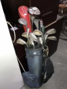 A set of golf clubs & bag