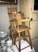 2 doll's high chairs