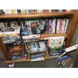 2 shelves of DVD's