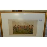 A framed and glazed Henry Alken (1785-1851) late 19th century lithograph entitled 'A Prize Fight'.