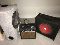 A K Ray amplifier & 2 car speakers