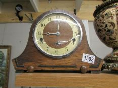 A Westminster chime mantel clock.