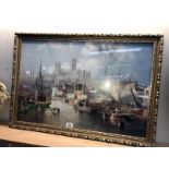 A gilt framed print of Lincoln Brayford