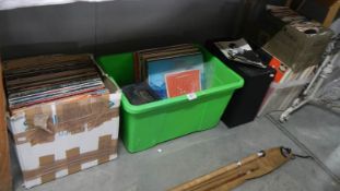 5 boxes and a case of assorted LP records.