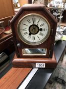 A Seth Thomas American mantle clock with alarm