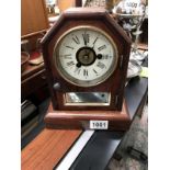 A Seth Thomas American mantle clock with alarm