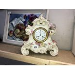 A ceramic case Victorian / Edwardian clock with K&P A/F
