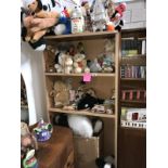 4 shelves of cuddly toys and dolls