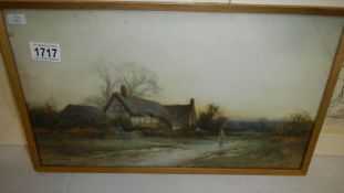 A framed and glazed rural scene by Sylvester Slannarr.