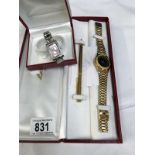 A Labarre watch and pen set and 1 other watch