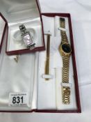 A Labarre watch and pen set and 1 other watch