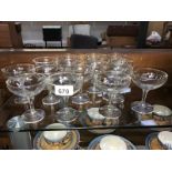 15 Babycham glasses