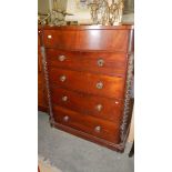 A 4 drawer mahogany Scotch chest.