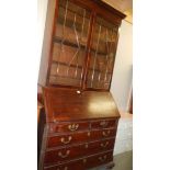 A Victorian mahogany bureau book case.