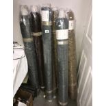 7 rolls of assorted fabric