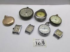 A quantity of pocket and wrist watches, some working, some a/f.