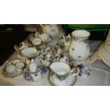 A collection of Royal Albert Moonlight Rose pattern consisting of an 18 piece miniature tea for