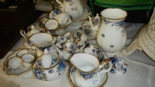 A collection of Royal Albert Moonlight Rose pattern consisting of an 18 piece miniature tea for