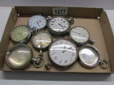 A quantity of old pocket watches and cases for spare or repair,