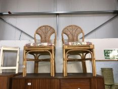 2 cane conservatory chairs