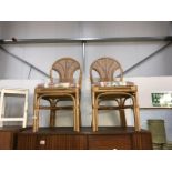 2 cane conservatory chairs