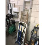 A quantity of step ladders etc