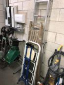 A quantity of step ladders etc