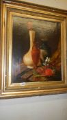 A gilt framed Victorian still life oil on canvas.