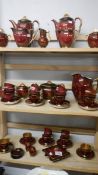 45 pieces of Carlton ware rouge royale tea and coffee ware including coffee pots, tea pot,