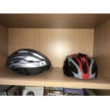 2 cycling helmets