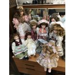 A selection of collectable dolls