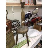 A Ben Setter Totnes carved wooden spinning chair