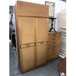 A bedroom wardrobe and a chest of drawers