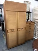 A bedroom wardrobe and a chest of drawers