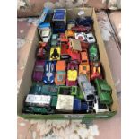 A quantity of playworn diecast cars