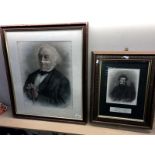A framed portrait of Sir Joseph Banks & 1 other