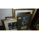 2 framed and glazed autographs being Hartley Shawcross (Advocate at the Nuremburg trials and