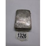 A silver ladies cigarette case, Birmingham 1919/20, 2 ounces.