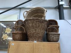 A quantity of wicker baskets