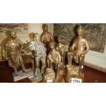 6 brass figures.