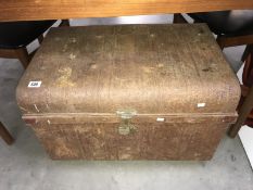 An old metal trunk