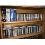 A quantity of CD's and DVD's