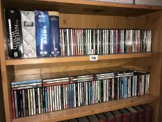 A quantity of CD's and DVD's