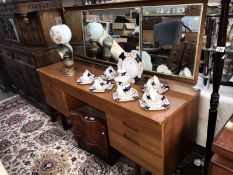 A 1960's minimalistic dressing table with mirrors by Uniflex